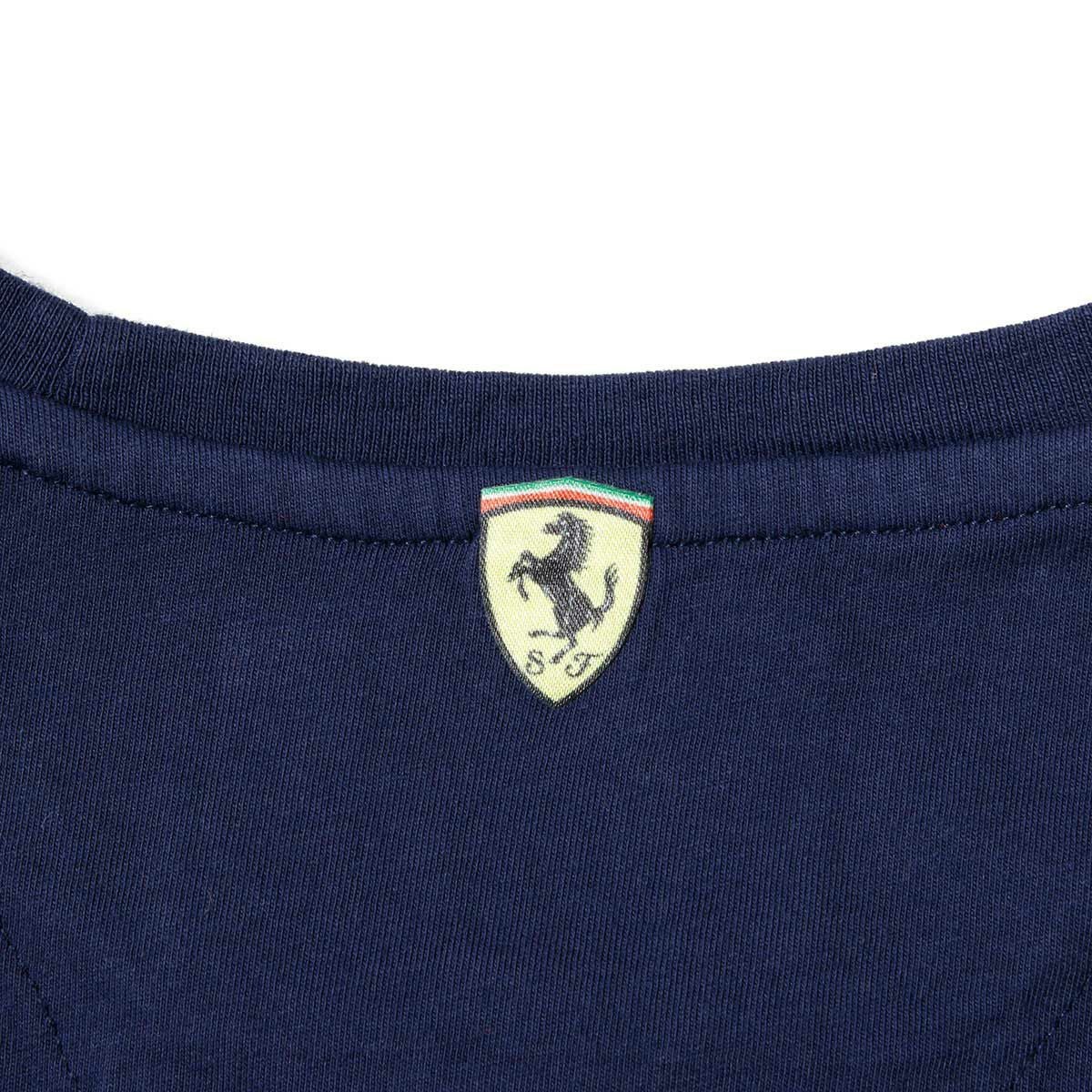 Ferrari｜フェラーリ スクデット ムーブ ファスト キッズ Tシャツ｜ネイビー