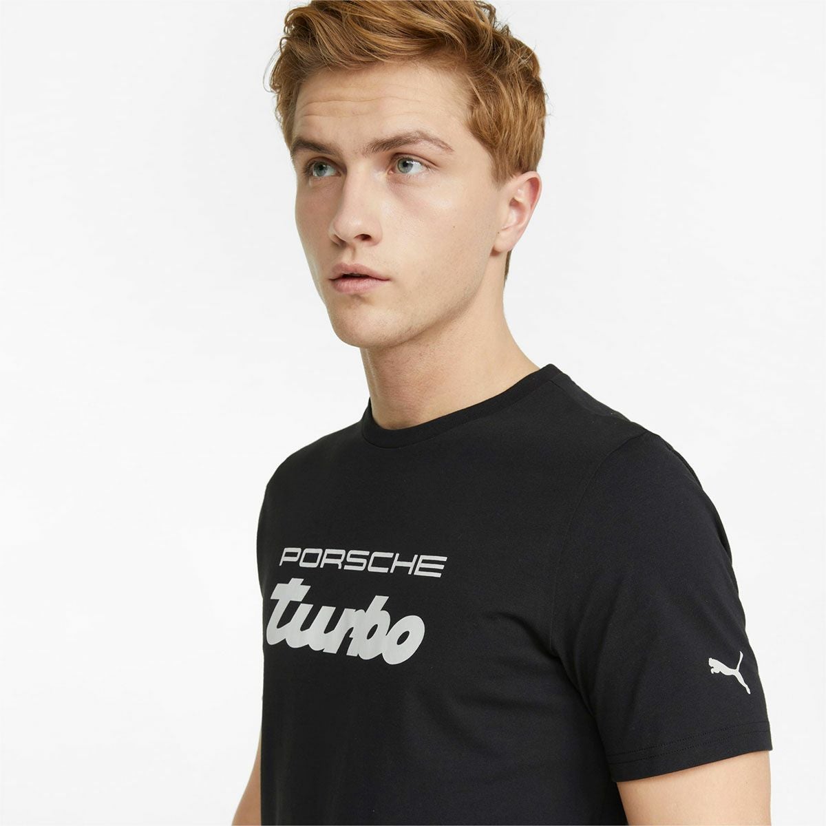 PORSCHE｜ポルシェ レガシー turbo 半袖 Tシャツ｜ブラック｜モデル着用