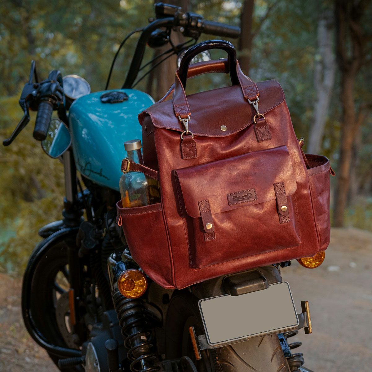 Trip Machine｜アウトランダー サドルバッグ｜バックパック｜チェリーレッド｜使用イメージ