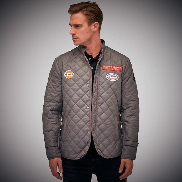 GULF｜ジェントルメン ドライバー ジャケット｜アウター｜グレー｜モデル着用