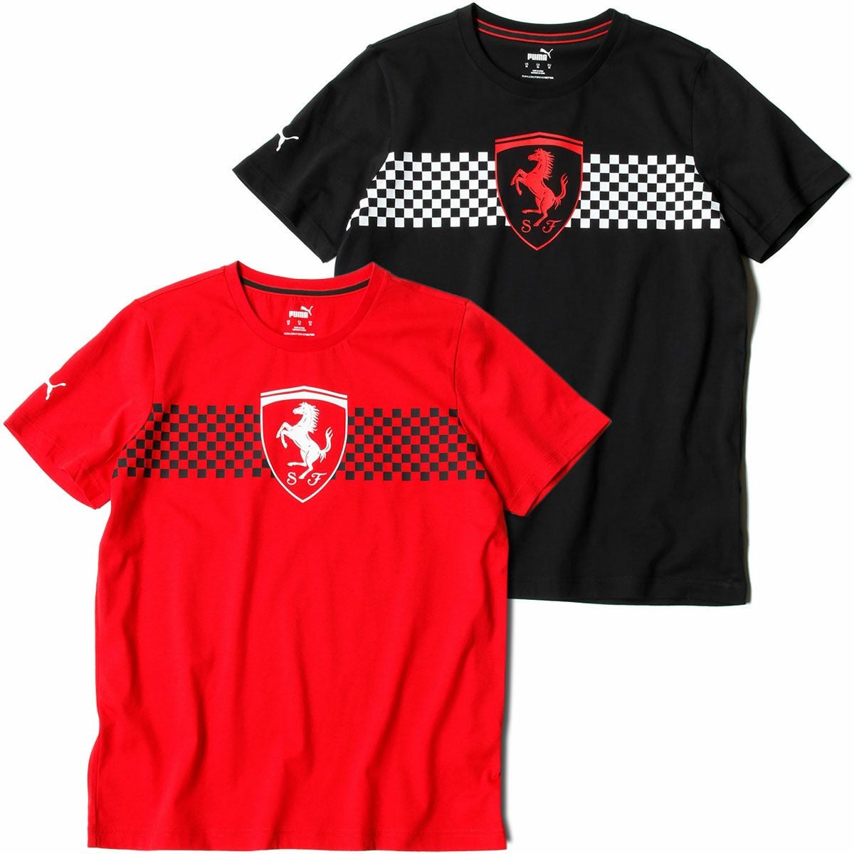 スクーデリア・フェラーリ チェッカード フラッグ Tシャツ