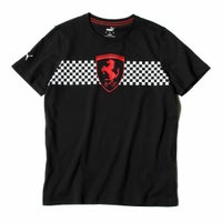 Ferrari｜スクーデリア・フェラーリ チェッカード フラッグ Tシャツ｜ブラック