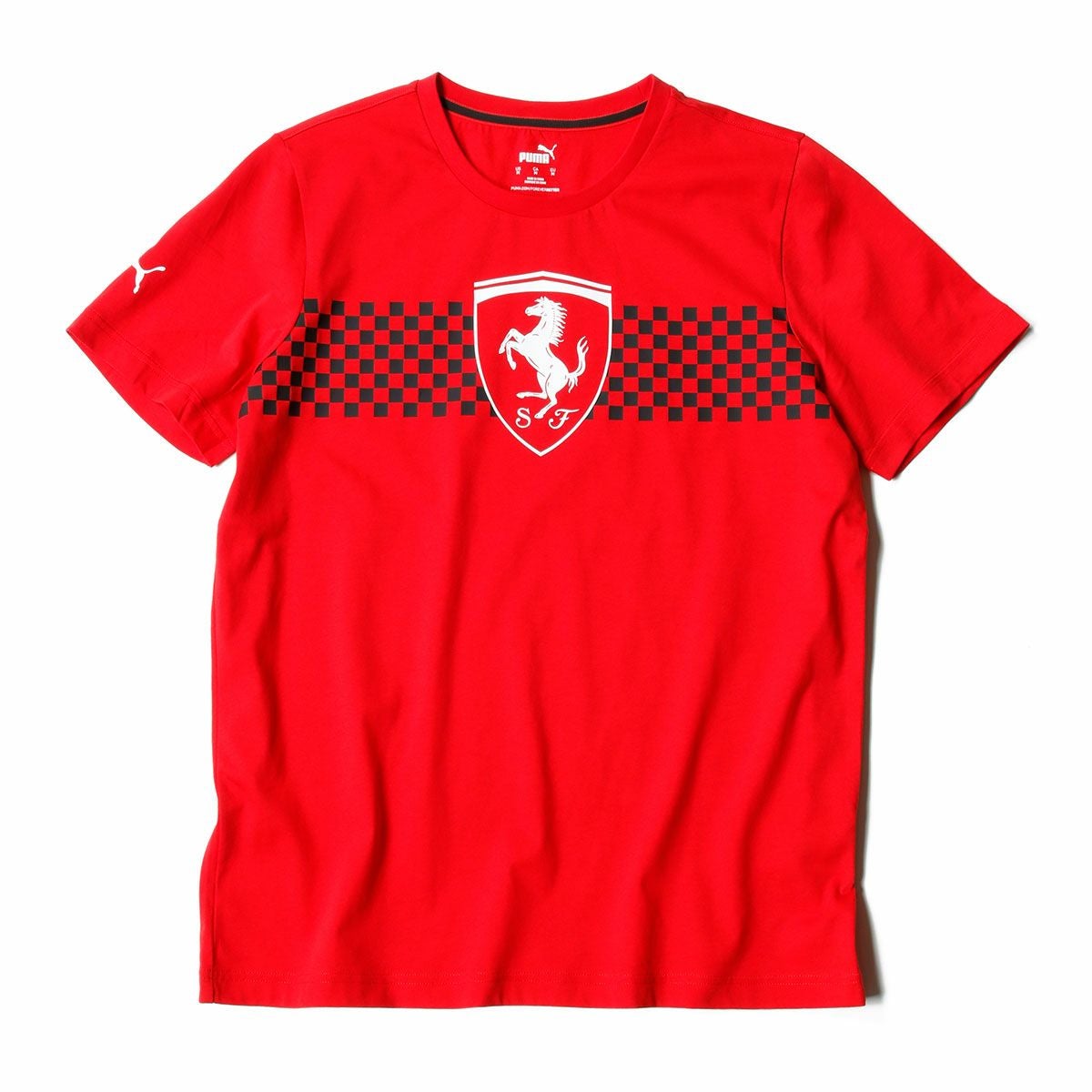 Ferrari｜スクーデリア・フェラーリ チェッカード フラッグ Tシャツ｜レッド