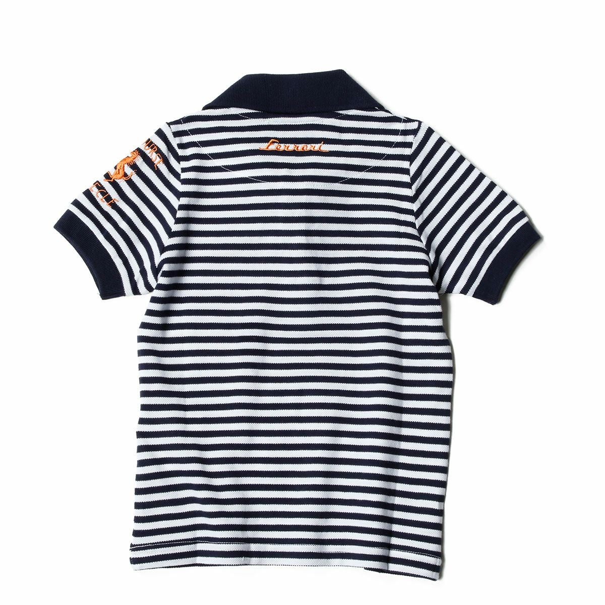 Ferrari｜フェラーリ La Course ストライプ キッズ ポロ｜ポロシャツ｜ネイビー