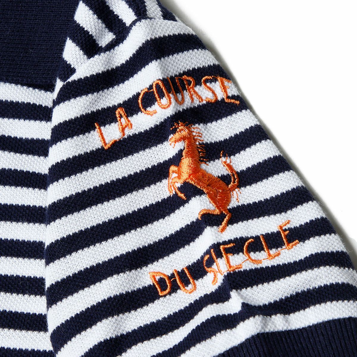 Ferrari｜フェラーリ La Course ストライプ キッズ ポロ｜ポロシャツ｜ネイビー