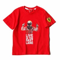 Ferrari｜フェラーリ パイロット キッズ Tシャツ｜レッド