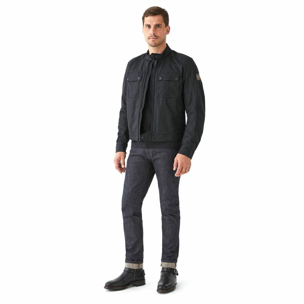 BELSTAFF｜テンプル モーターサイクル ジャケット｜メッシュ｜ブラック｜モデル着用