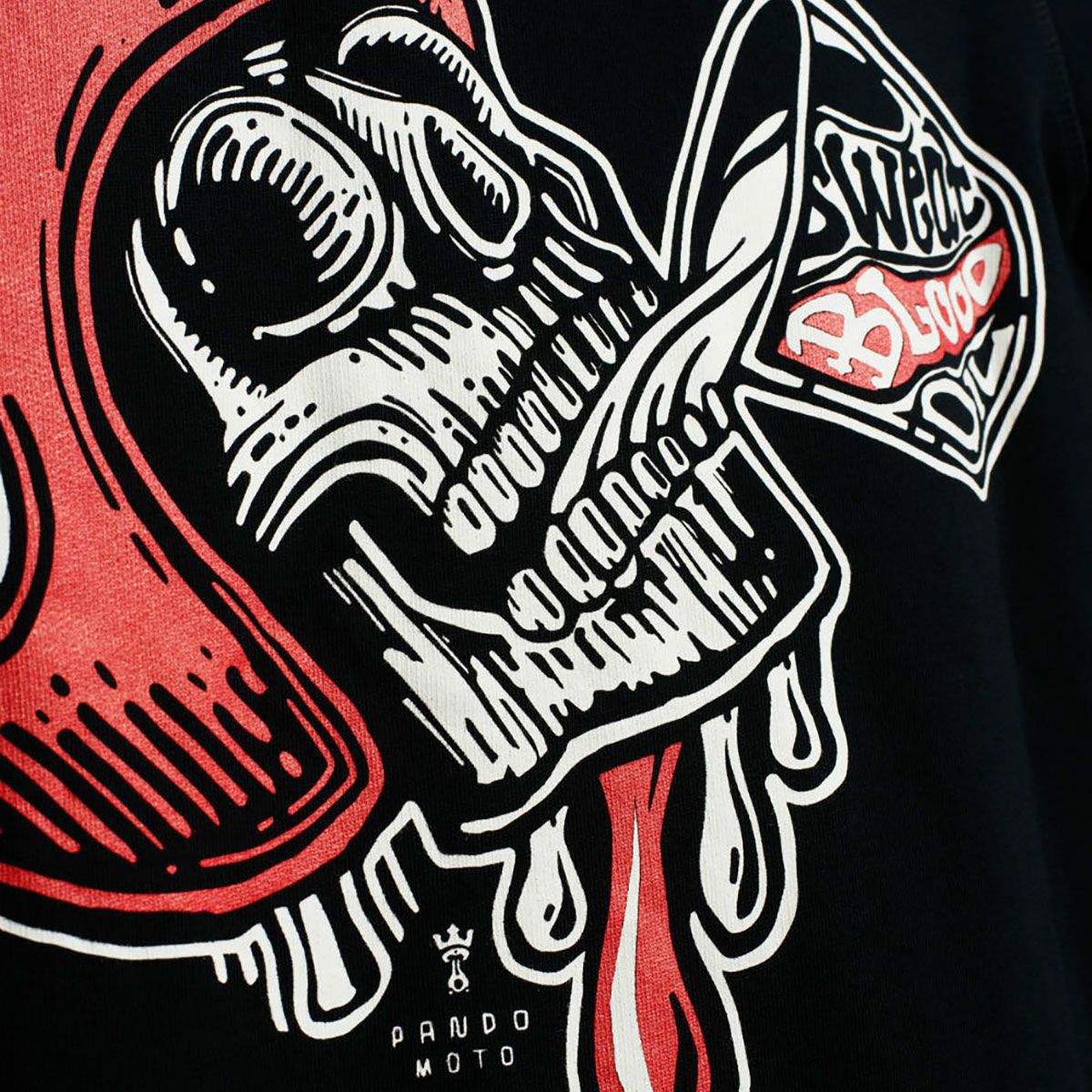 PANDO MOTO｜ジョン スカル 01 スウェットシャツ｜ブラック