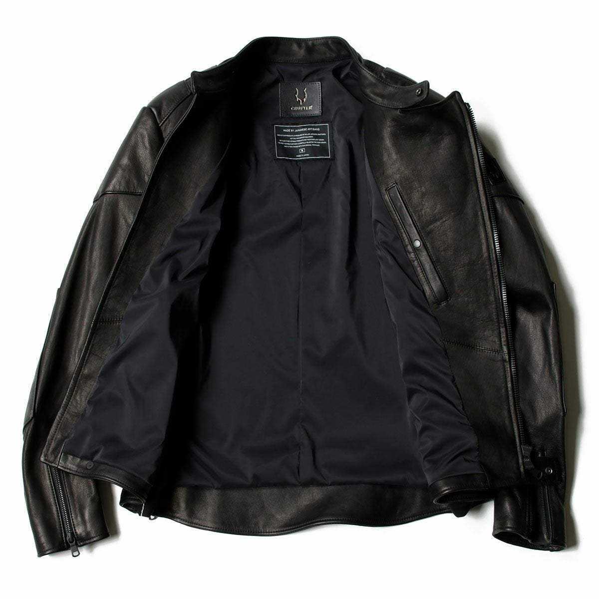 CRUFTER｜CR-MJ7 ダブル ライダース｜レザー｜ブラック