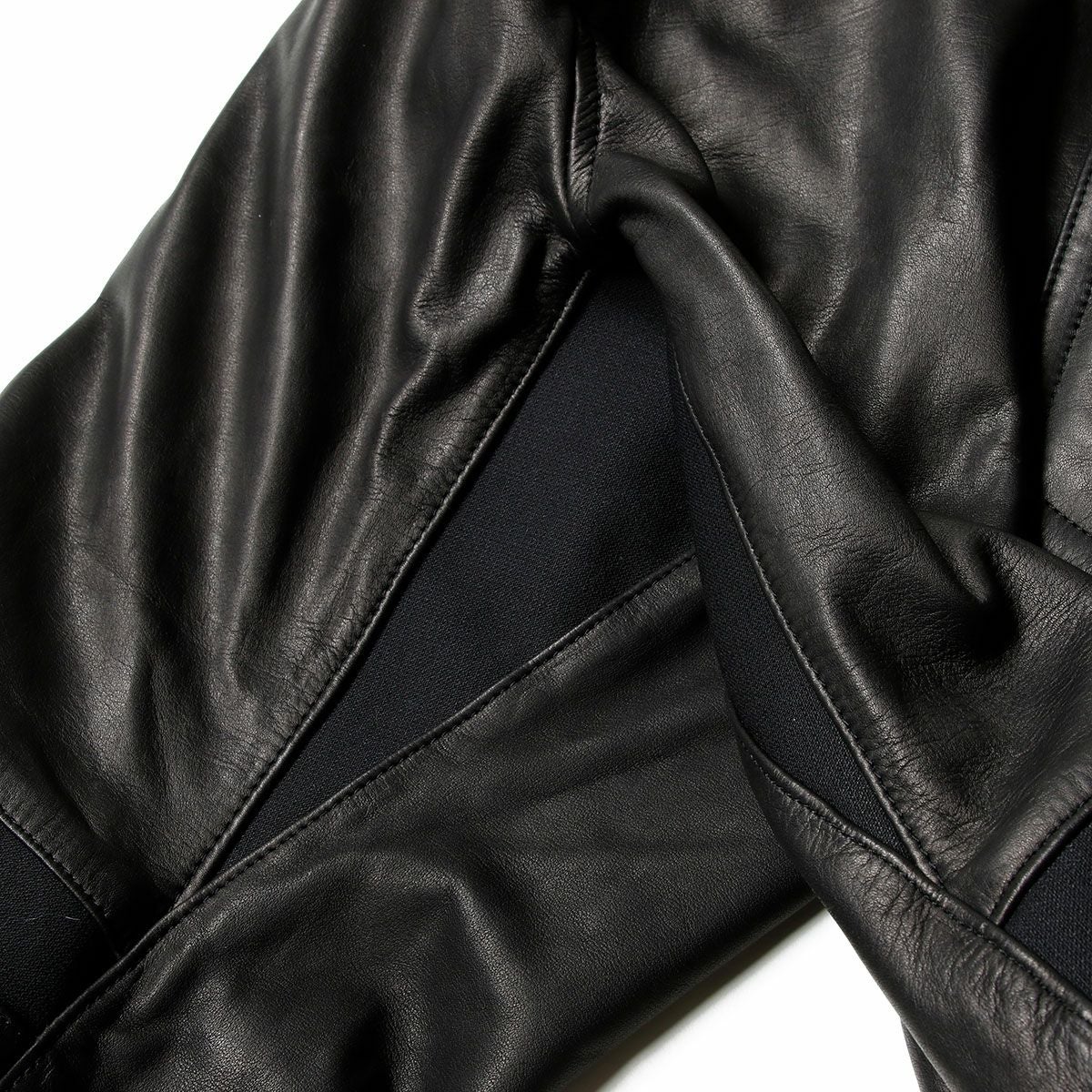 CRUFTER｜CR-MJ8 コンフォート ライディング パンツ｜レザー｜ブラック
