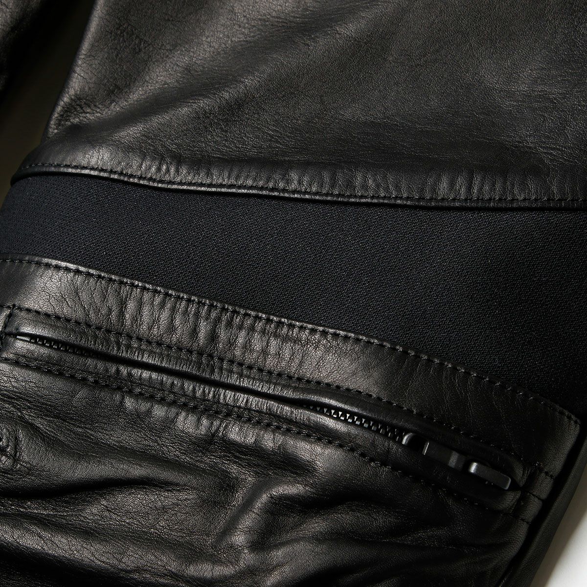 CRUFTER｜CR-MJ8 コンフォート ライディング パンツ｜レザー｜ブラック