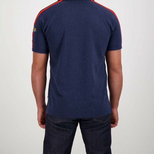 Steve McQueen｜ル・マン スティーブ・マックィーン レーシング 20 ポロ｜ポロシャツ｜ダークブルー｜モデル着用