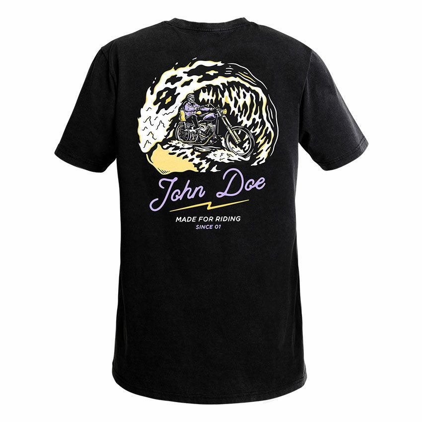 John Doe｜”ウェーブ” Tシャツ｜ブラック