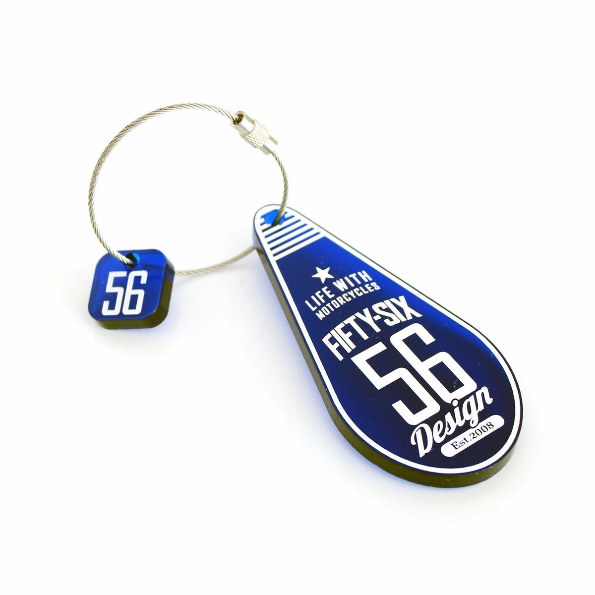 56design｜ティアドロップ キーホルダー｜｜キャンディブルー