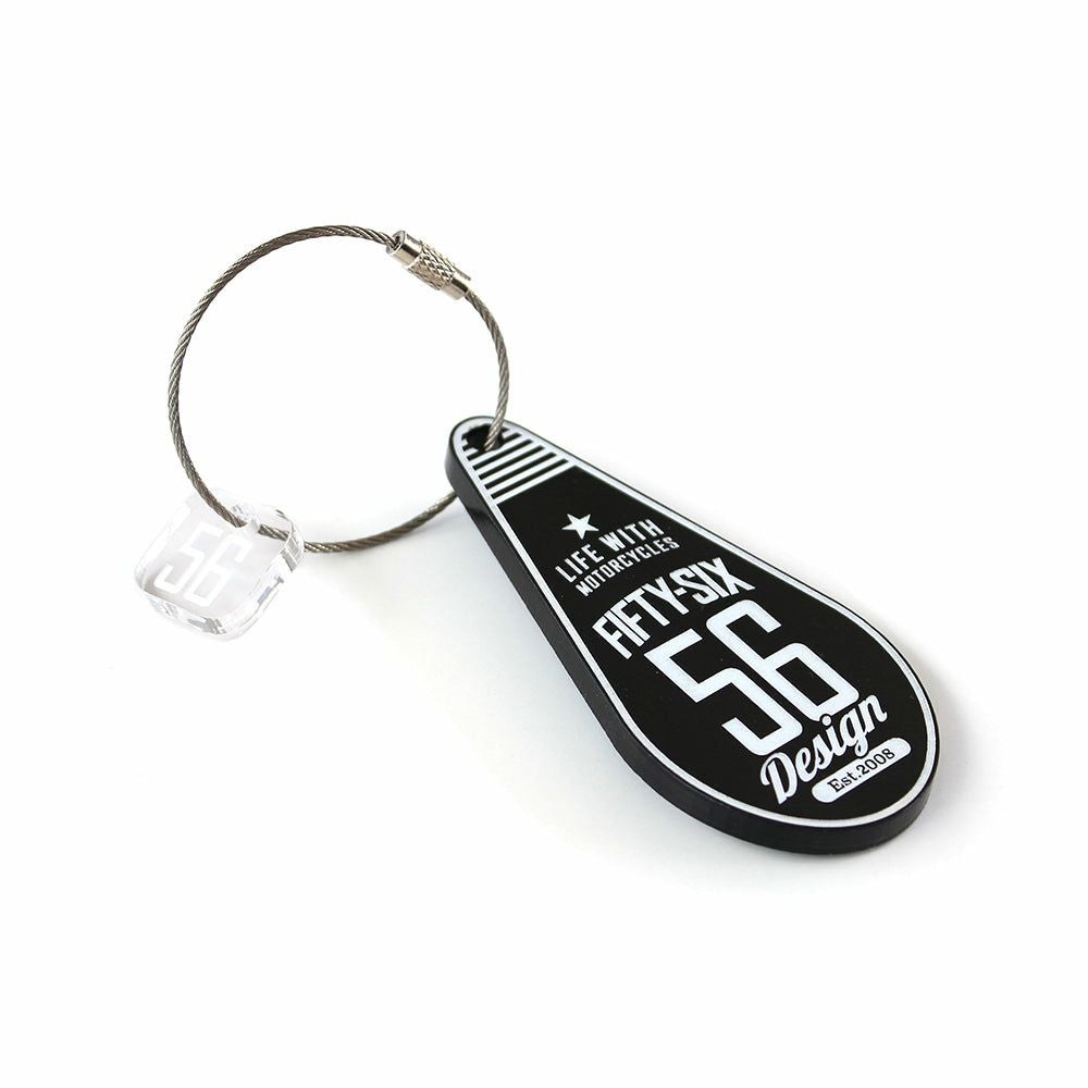 56design｜ティアドロップ キーホルダー｜ブラックゼリー