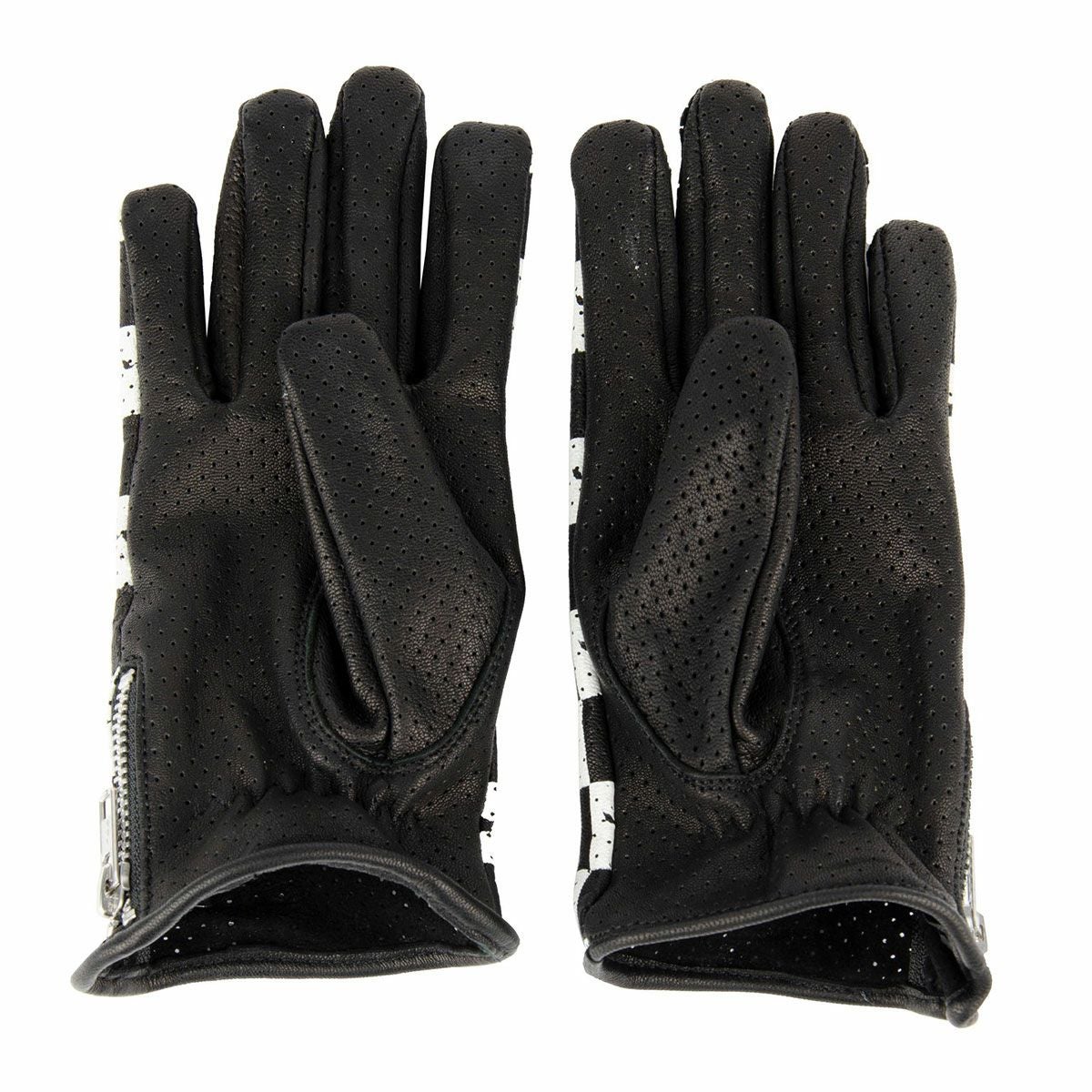 El Solitario｜ウルフ チェッカーズ グローブ｜サマー｜ブラック×ホワイト