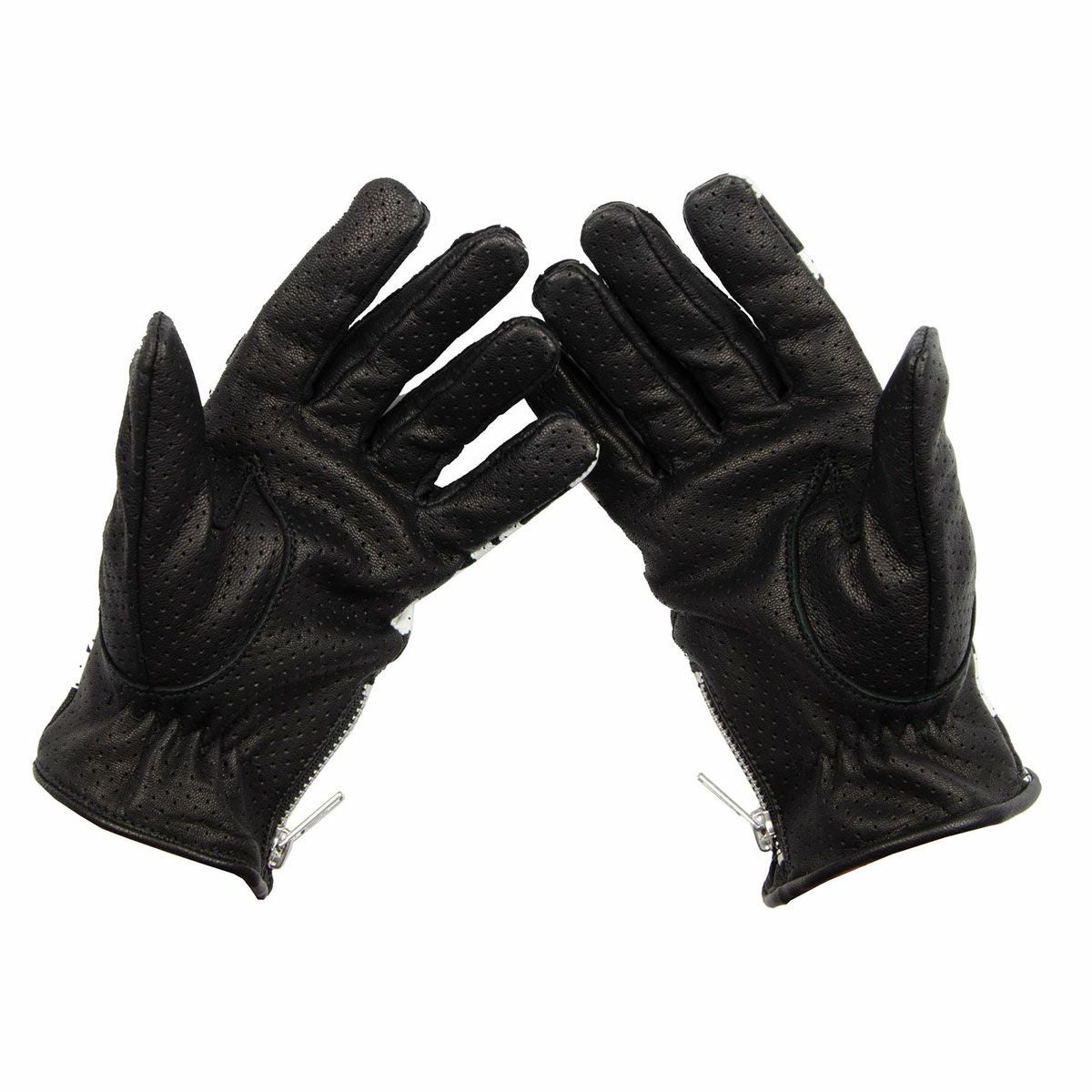 El Solitario｜ウルフ チェッカーズ グローブ｜サマー｜ブラック×ホワイト