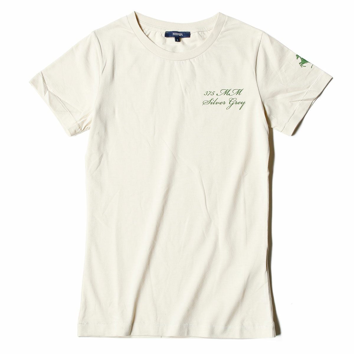 Ferrari｜フェラーリ ウィメンズ 375MM プリント ホース Tシャツ｜ホワイト