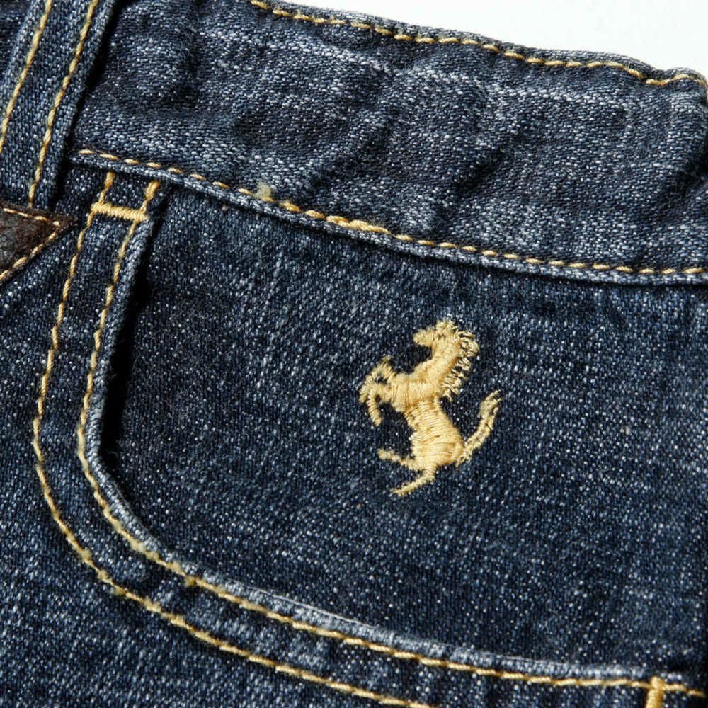 Ferrari｜フェラーリ キッズ プリント ホース デニムパンツ｜インディゴ