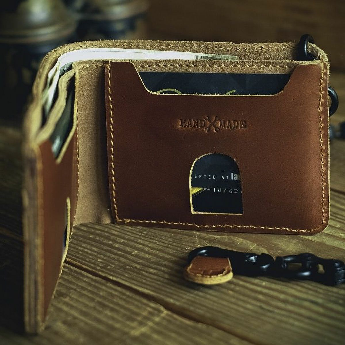 Trip Machine｜ロデオ ウォレット｜財布｜ヴィンテージタン｜使用イメージ