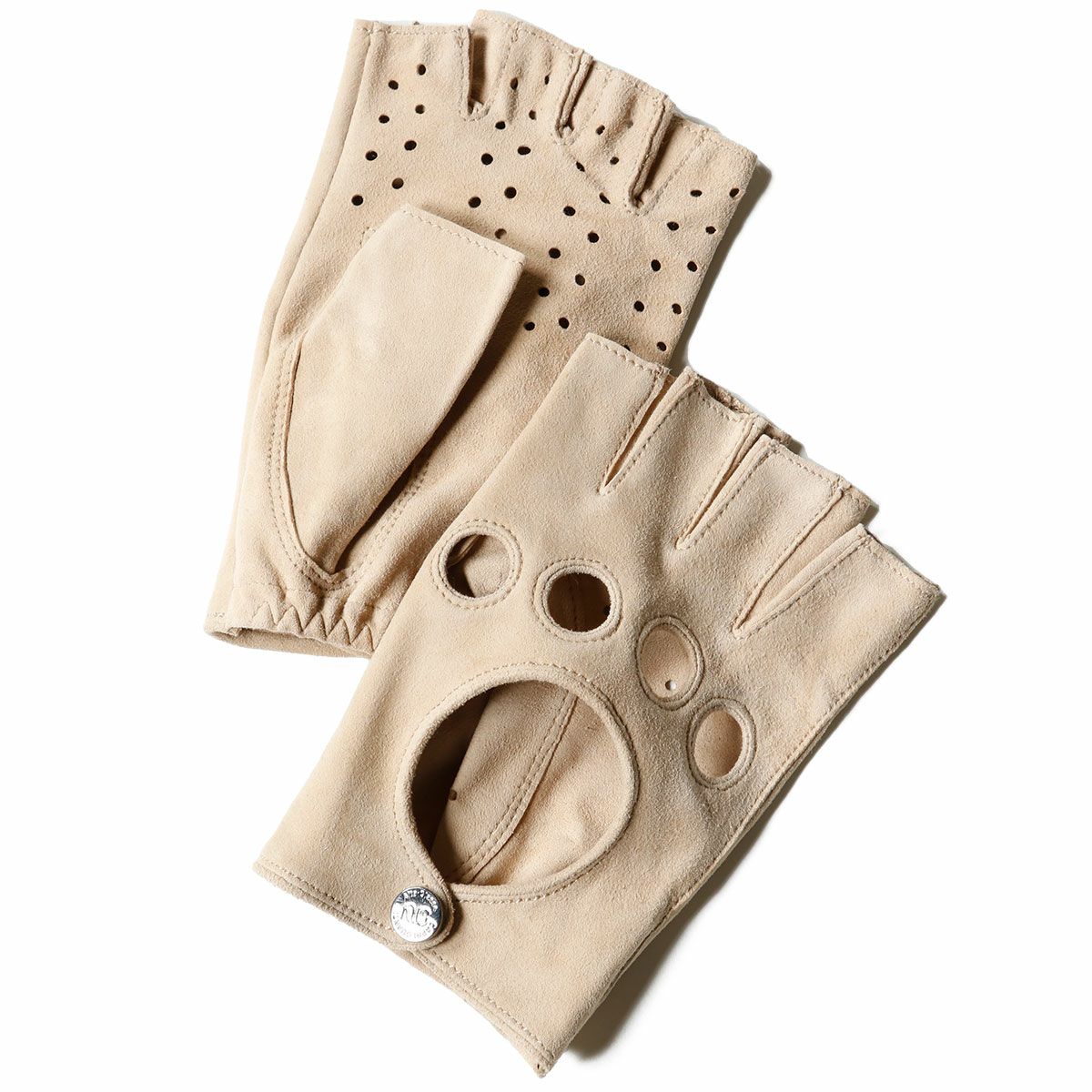 Alta Classe｜シープスエード ドライビンググローブ｜ハーフ｜ベージュ