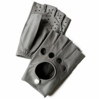 Alta Classe｜キッドレザー ドライビンググローブ｜ハーフ｜グレー