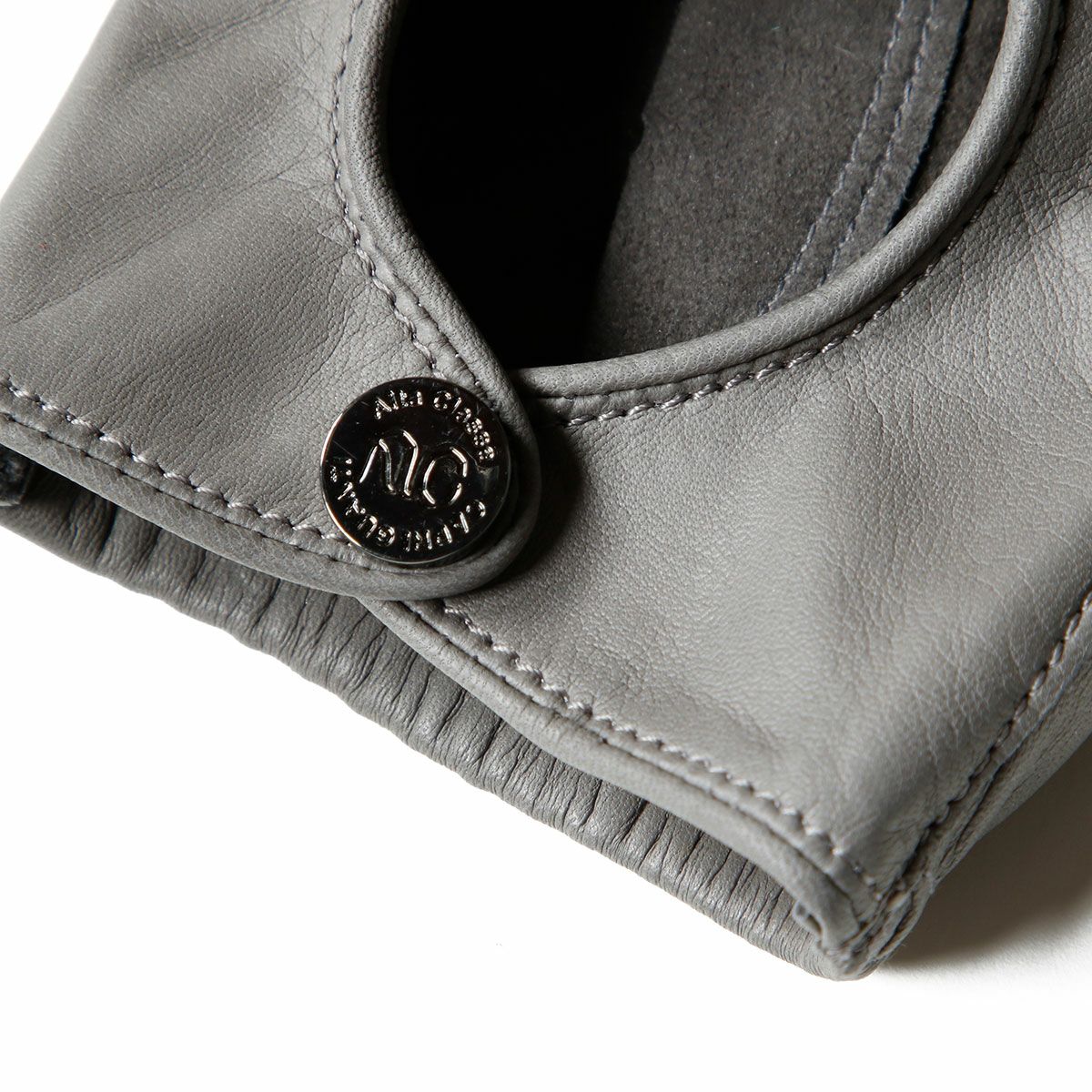 Alta Classe｜キッドレザー ドライビンググローブ｜ハーフ｜グレー