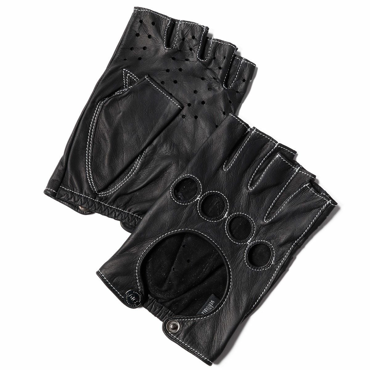 Alta Classe｜キッドレザー ドライビンググローブ｜ハーフ｜ブラック