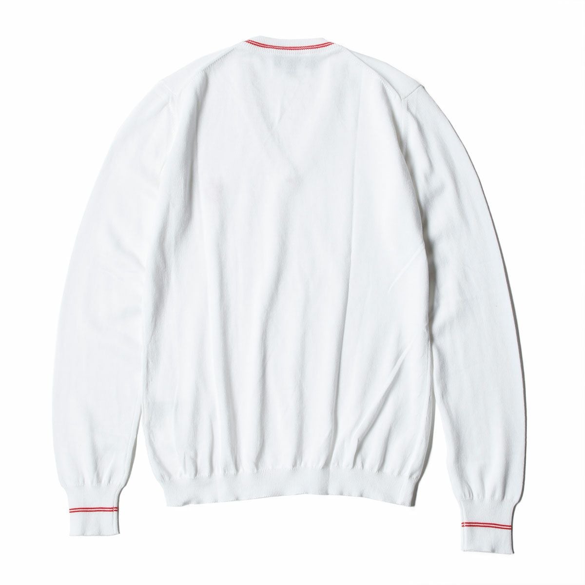 Ferrari｜フェラーリ ウィメンズ トリコット Vネック プリント ホース カーディガン｜ニット｜ホワイト