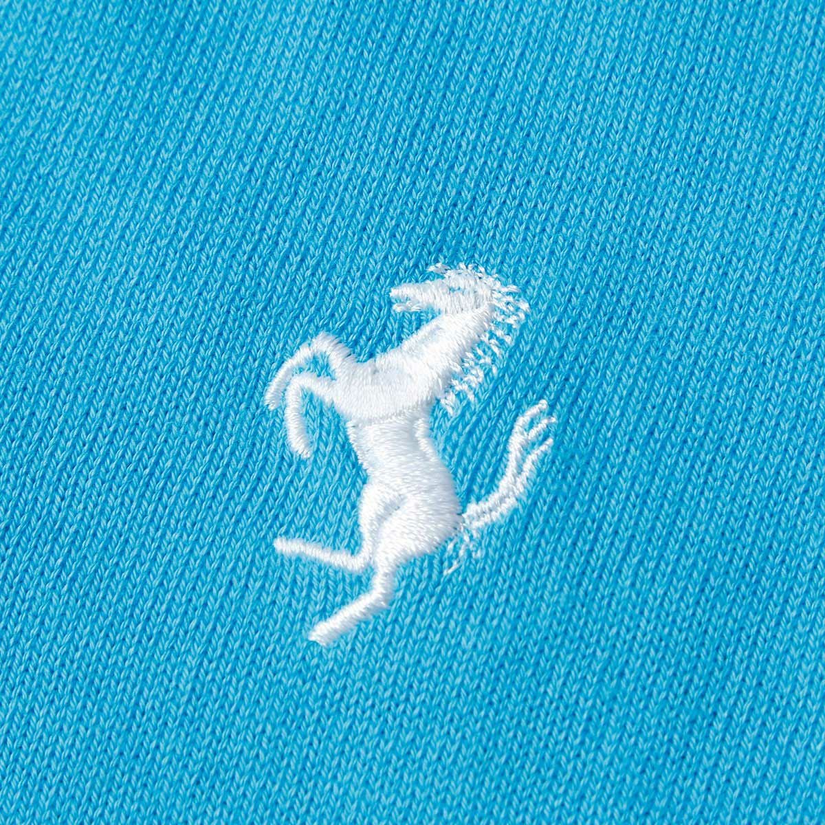 Ferrari｜フェラーリ ウィメンズ トリコット Vネック プリント ホース カーディガン｜ニット｜スカイ