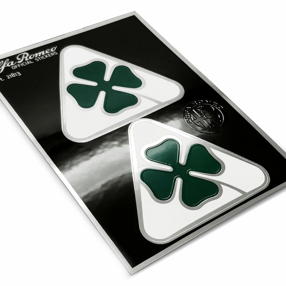 Alfaromeo｜アルファロメオ クワドリフォリオ ステッカー （2個セット）｜ステッカー