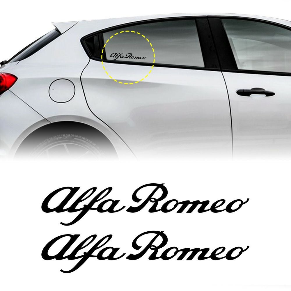 Alfaromeo｜アルファロメオ ロゴ ステッカー （13cm）｜ブラック