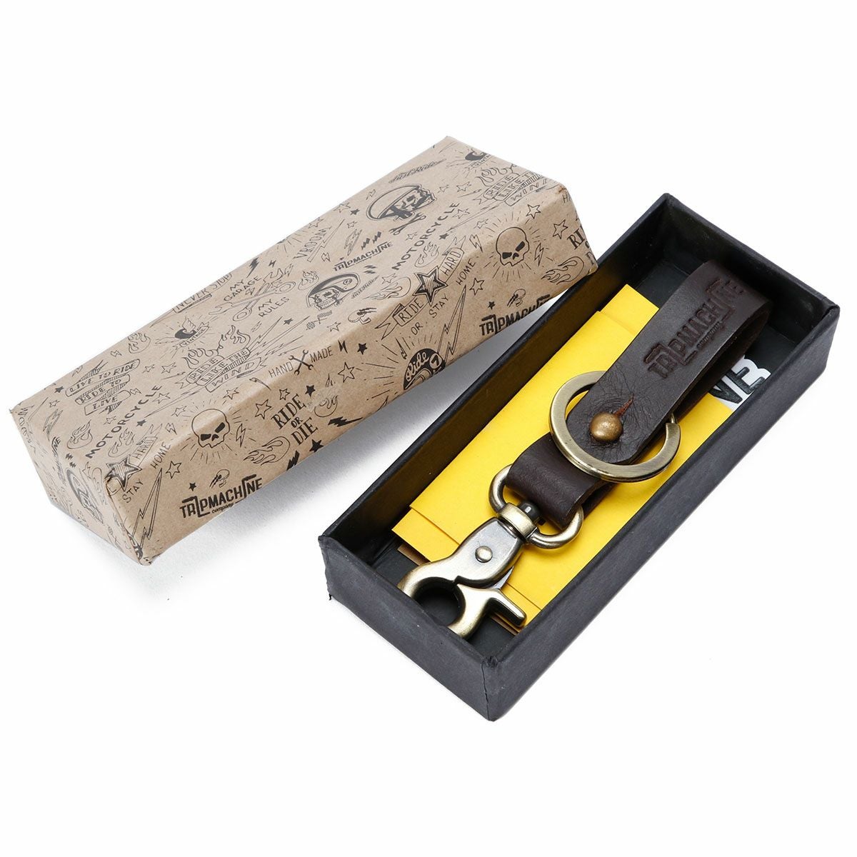 Trip Machine｜キー フォブ｜キーホルダー｜タバコブラウン×アンティークゴールド