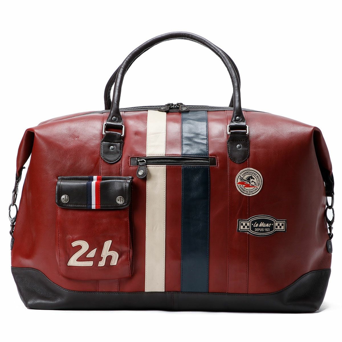 CLASSIC LEGEND MOTORS｜【ル・マン24時間レース・オフィシャルライセンス商品】ウィークエンド レザー バッグ 72H｜ボストンバッグ｜レッド
