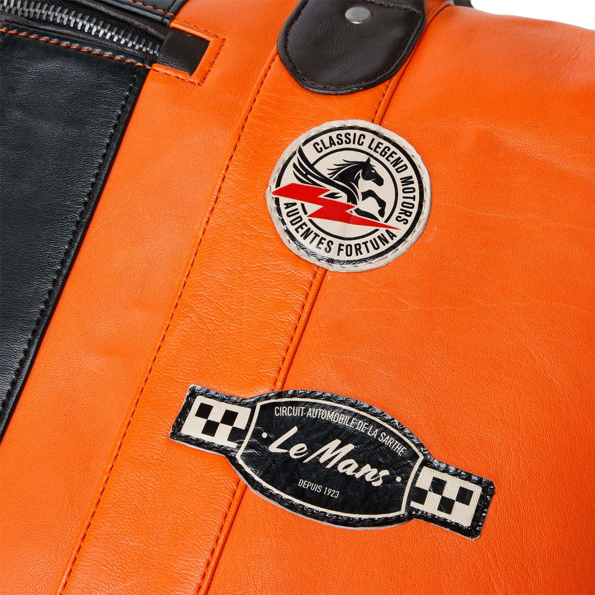 CLASSIC LEGEND MOTORS｜【ル・マン24時間レース・オフィシャルライセンス商品】ウィークエンド レザー バッグ 72H｜ボストンバッグ｜オレンジ