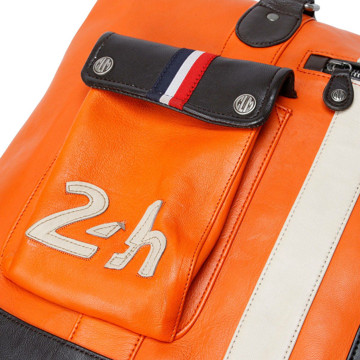 CLASSIC LEGEND MOTORS｜【ル・マン24時間レース・オフィシャルライセンス商品】ウィークエンド レザー バッグ 72H｜ボストンバッグ｜オレンジ