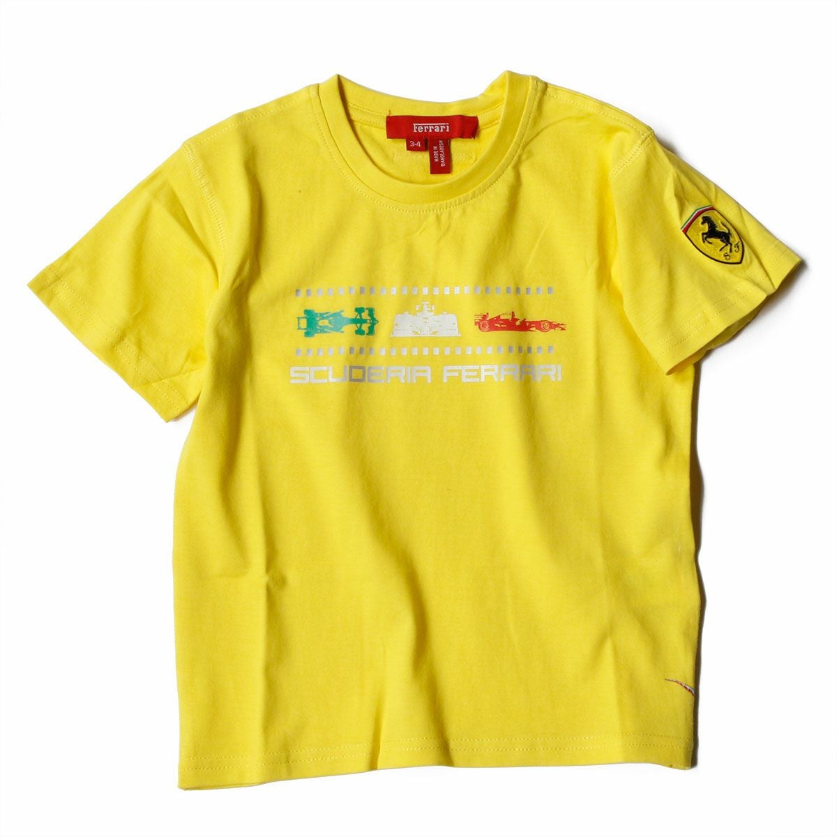 Ferrari｜フェラーリ キッズ F1 Tシャツ｜イエロー