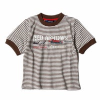 Ferrari｜フェラーリ キッズ ストライプ Tシャツ｜オフホワイト