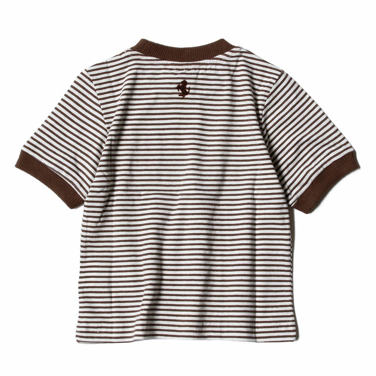 Ferrari｜フェラーリ キッズ ストライプ Tシャツ｜オフホワイト