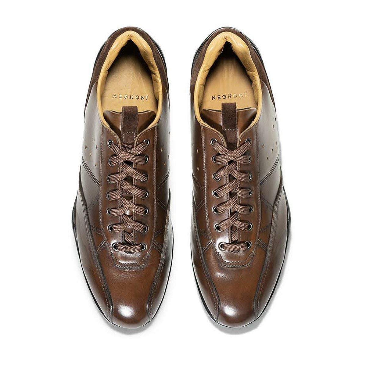 NEGRONI｜スピアヘッド ウェットトラックカーフ｜スニーカー｜ブラウン
