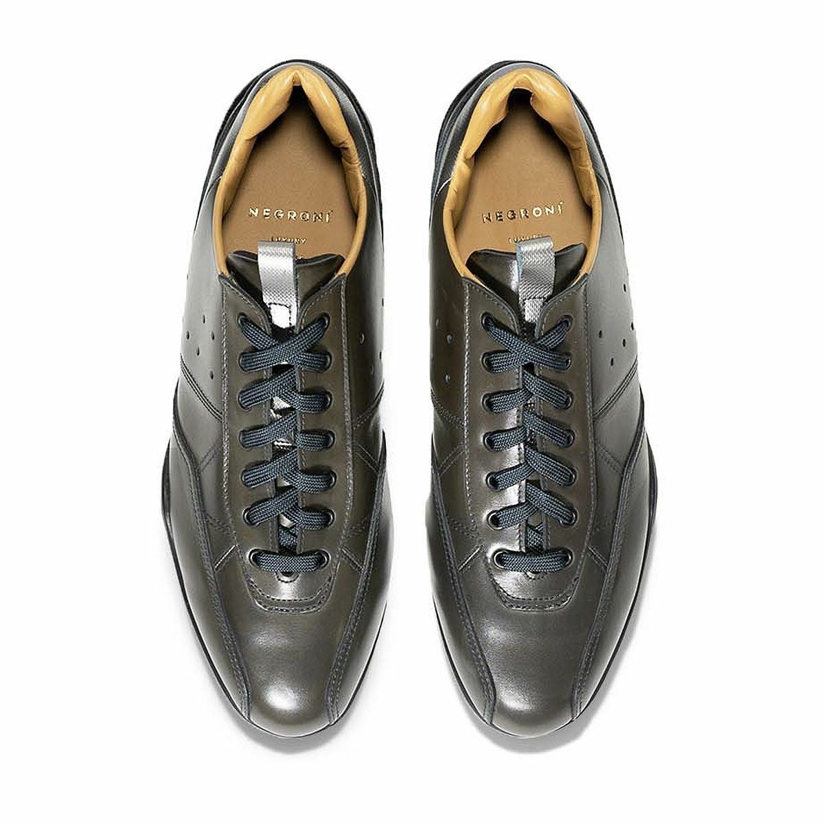 NEGRONI｜スピアヘッド ウェットトラックカーフ｜スニーカー｜コーニッシュグレー