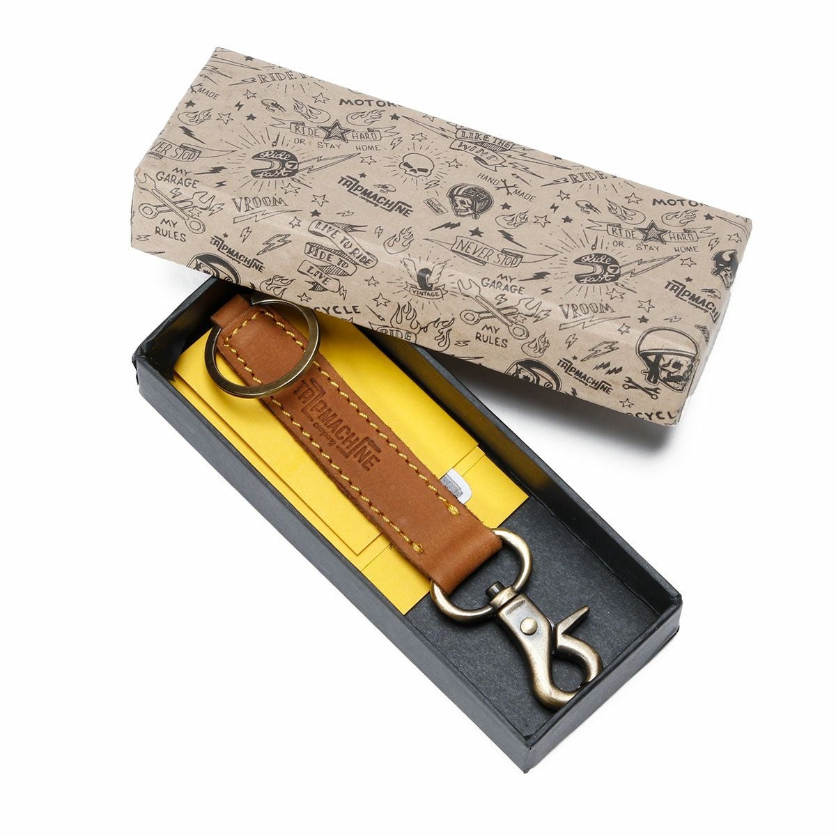 Trip Machine｜クラシック キーリング｜キーホルダー｜ヴィンテージタン