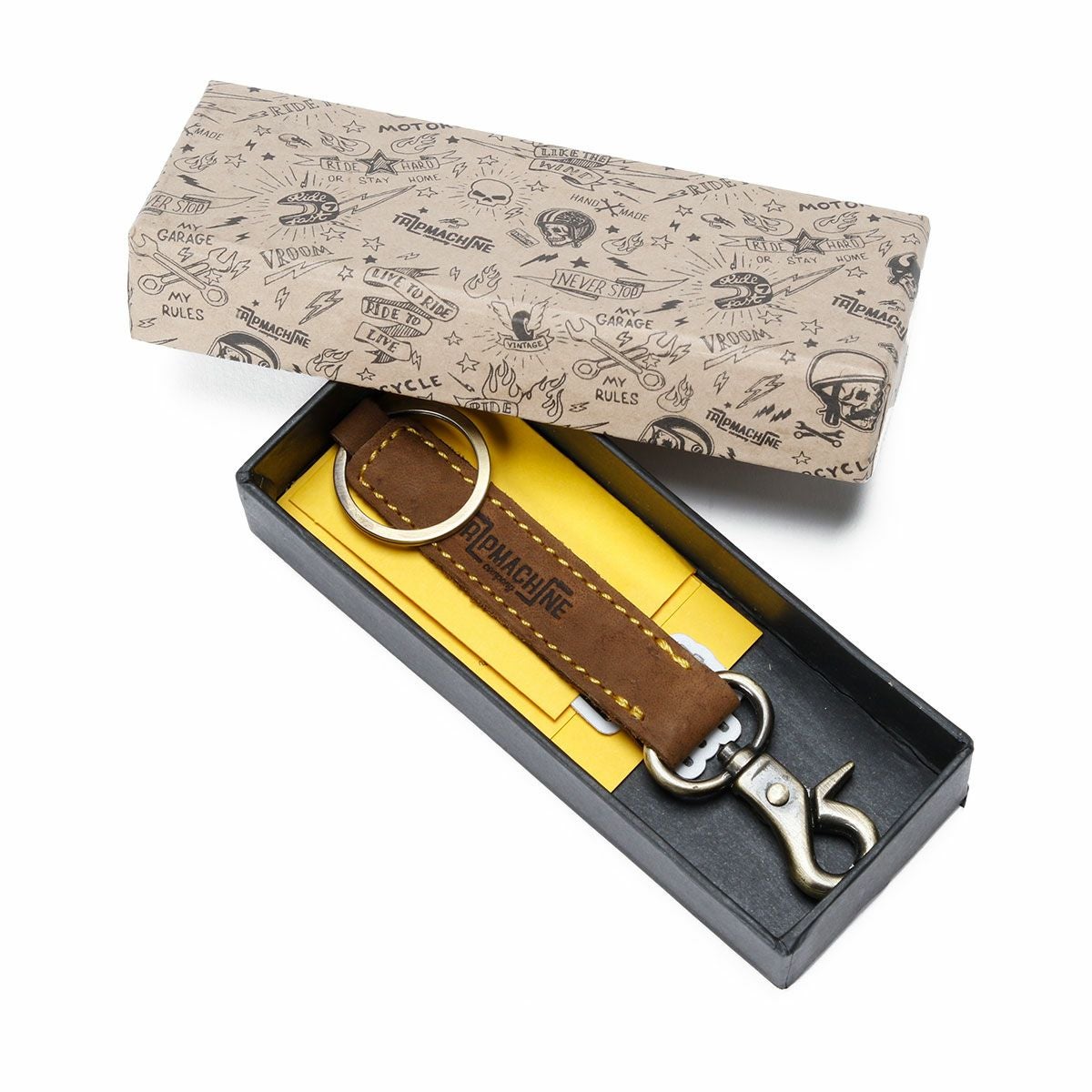 Trip Machine｜クラシック キーリング｜キーホルダー｜タバコブラウン