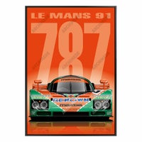 Le Mans 24h｜THE WINNERS 2 (100 × 70cm)｜ポスター｜LMAZ787B1991-ORANGE