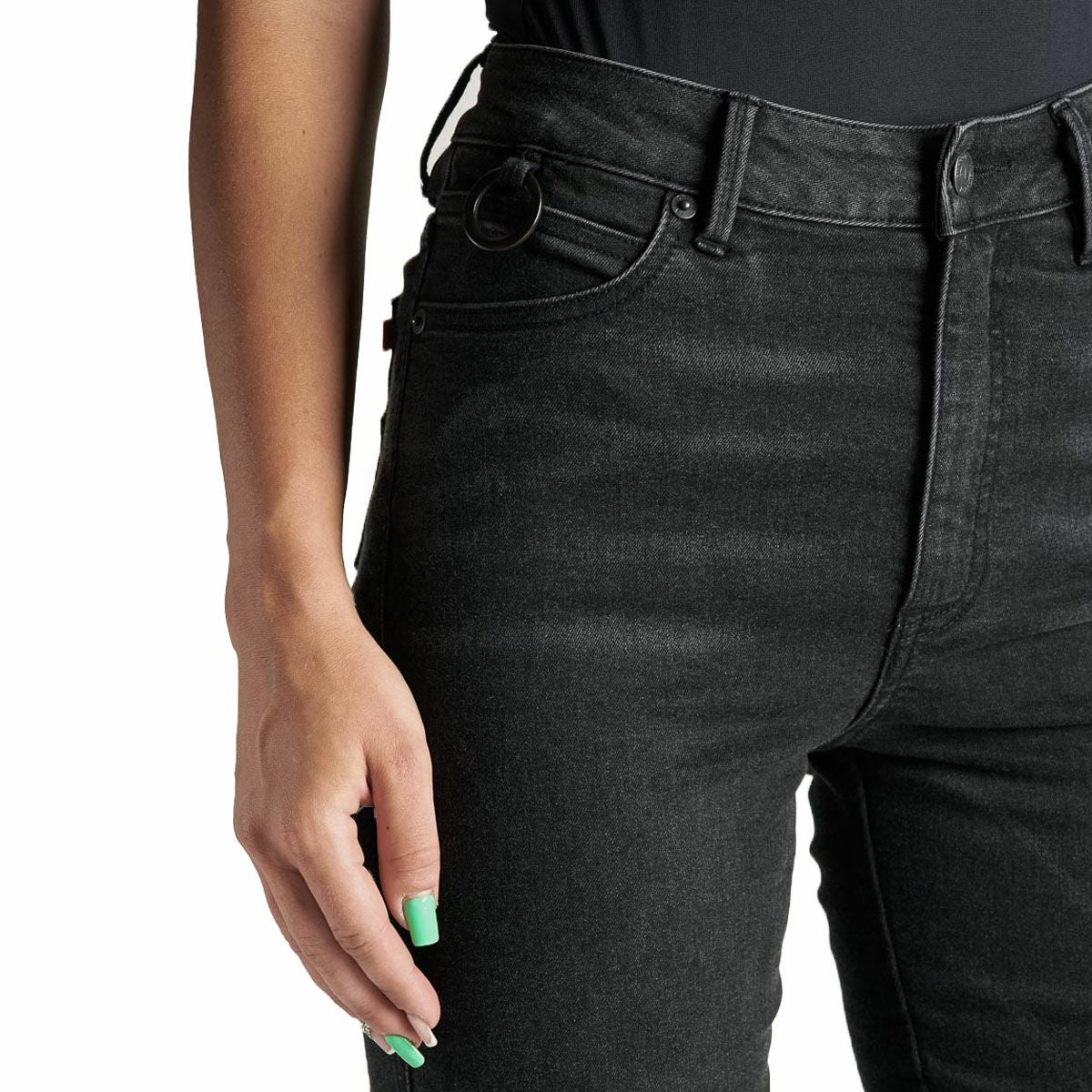 PANDO MOTO｜クサリ コア 01｜デニム｜ブラック｜モデル着用