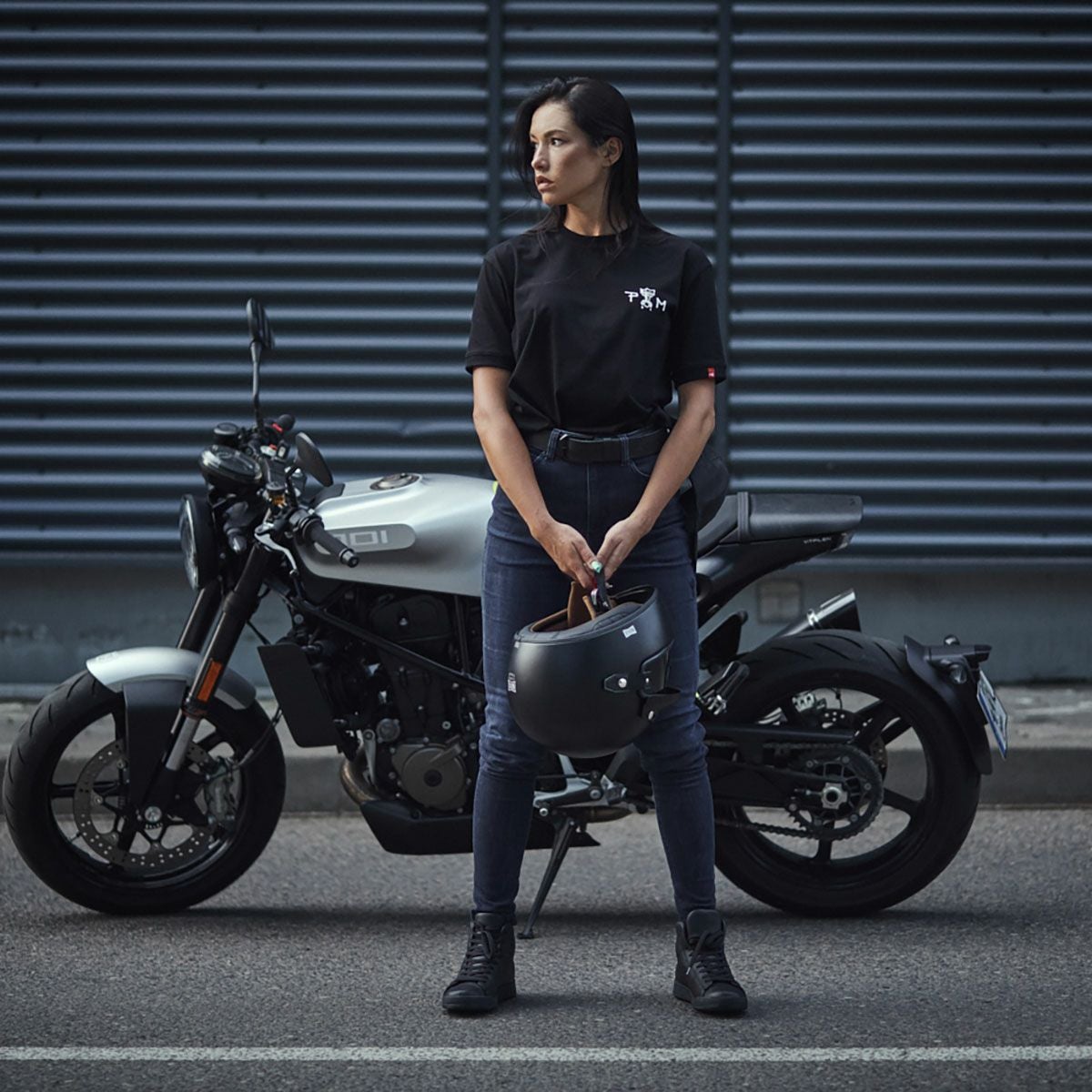 PANDO MOTO｜クサリ コア 02｜デニム｜ダークブルー