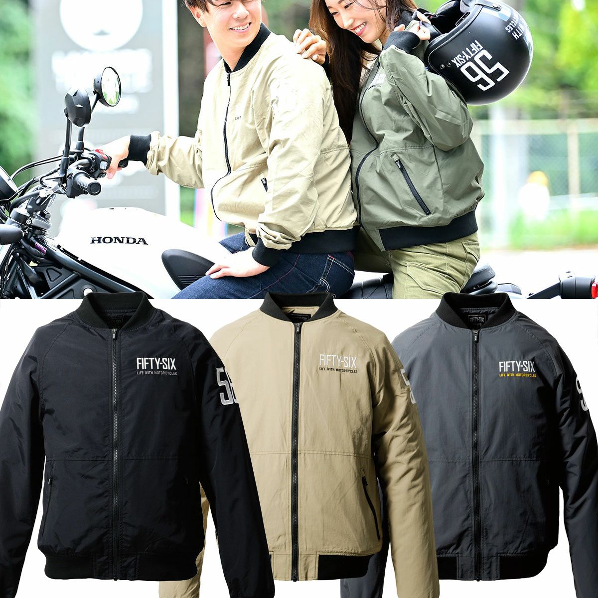 56design｜ライト ブルゾン｜ファブリック