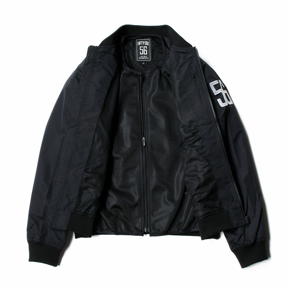 56design｜ライト ブルゾン｜ファブリック｜ブラック