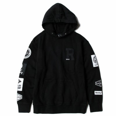 Replay｜フーディ ウィズ バイカー パッチ｜ブラック