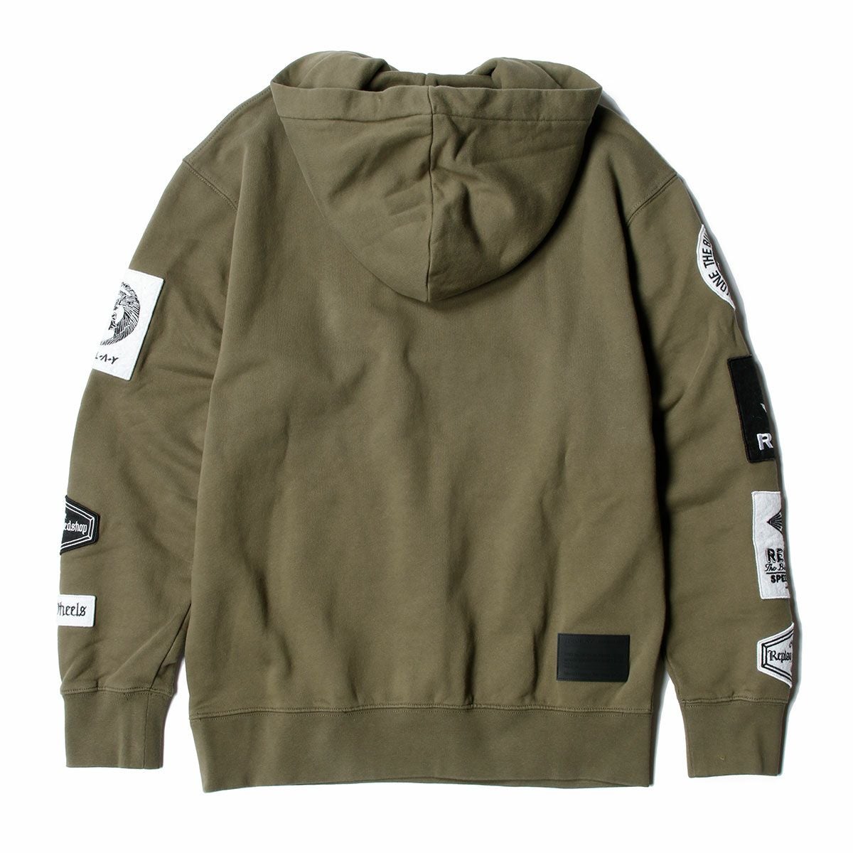 Replay｜フーディ ウィズ バイカー パッチ｜ライトミリタリー